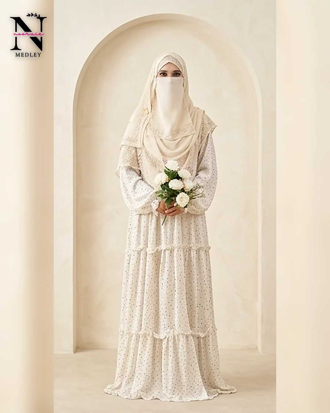 Noor-e-Dots Frill Abaya - Image 3